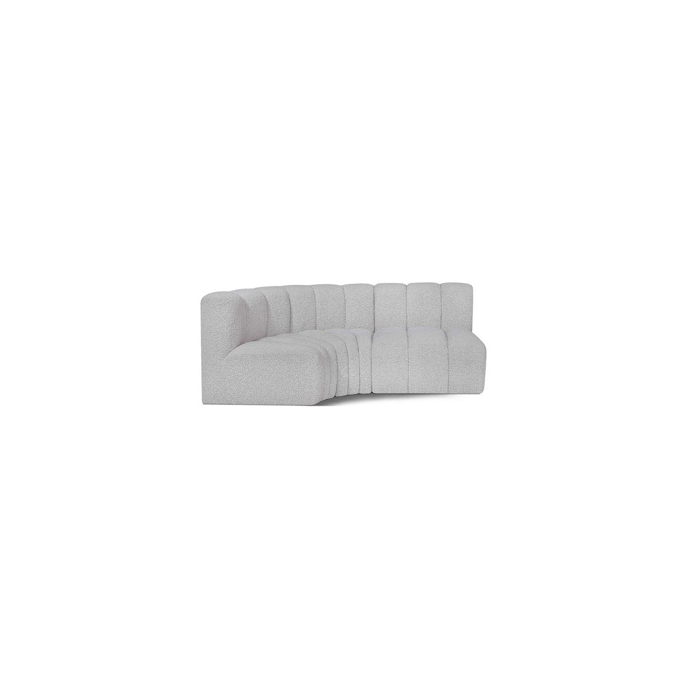 Arc Grey Boucle Fabric Modular Sofa