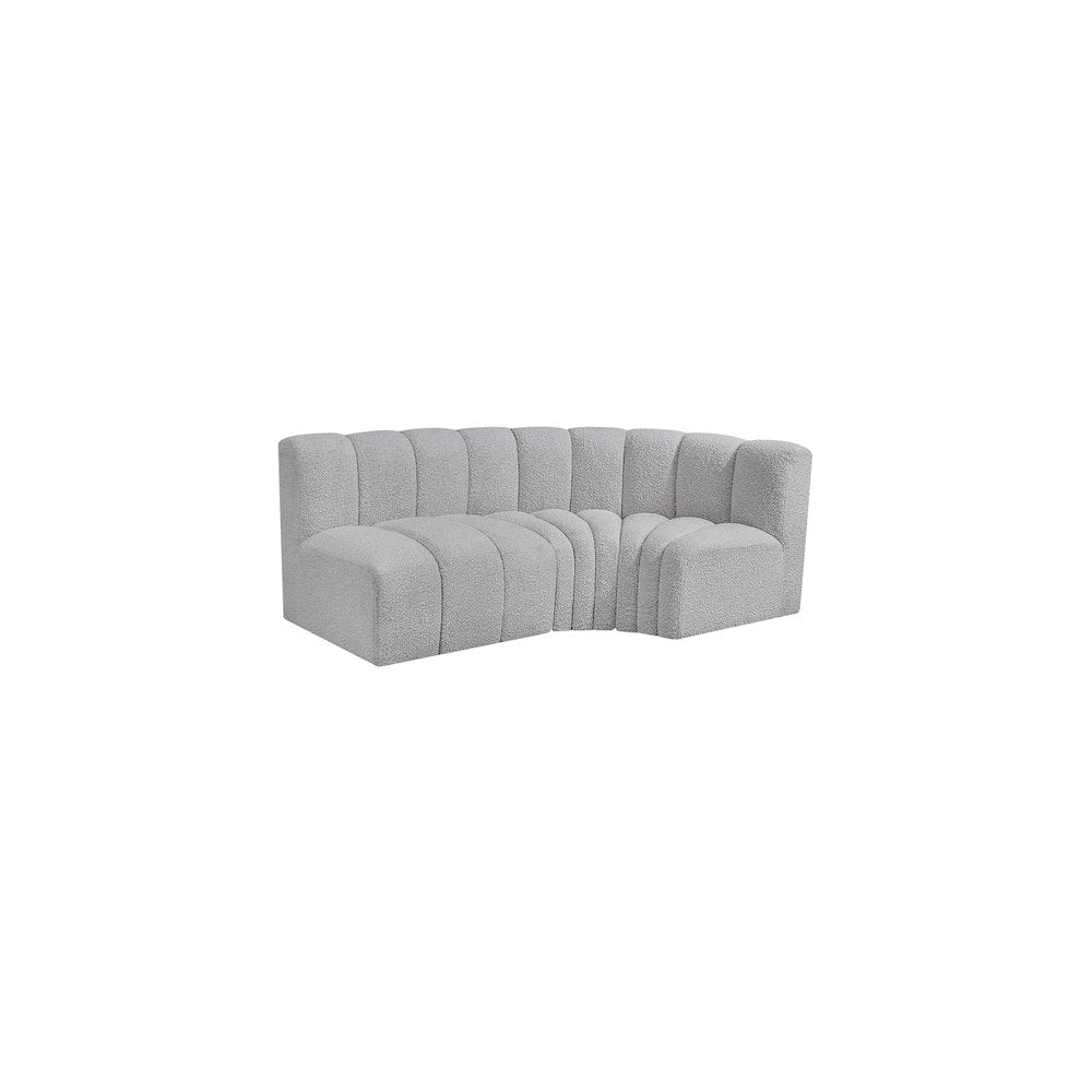 Arc Grey Boucle Fabric Modular Sofa