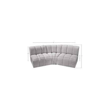 Arc Grey Boucle Fabric Modular Sofa