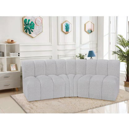 Arc Grey Boucle Fabric Modular Sofa