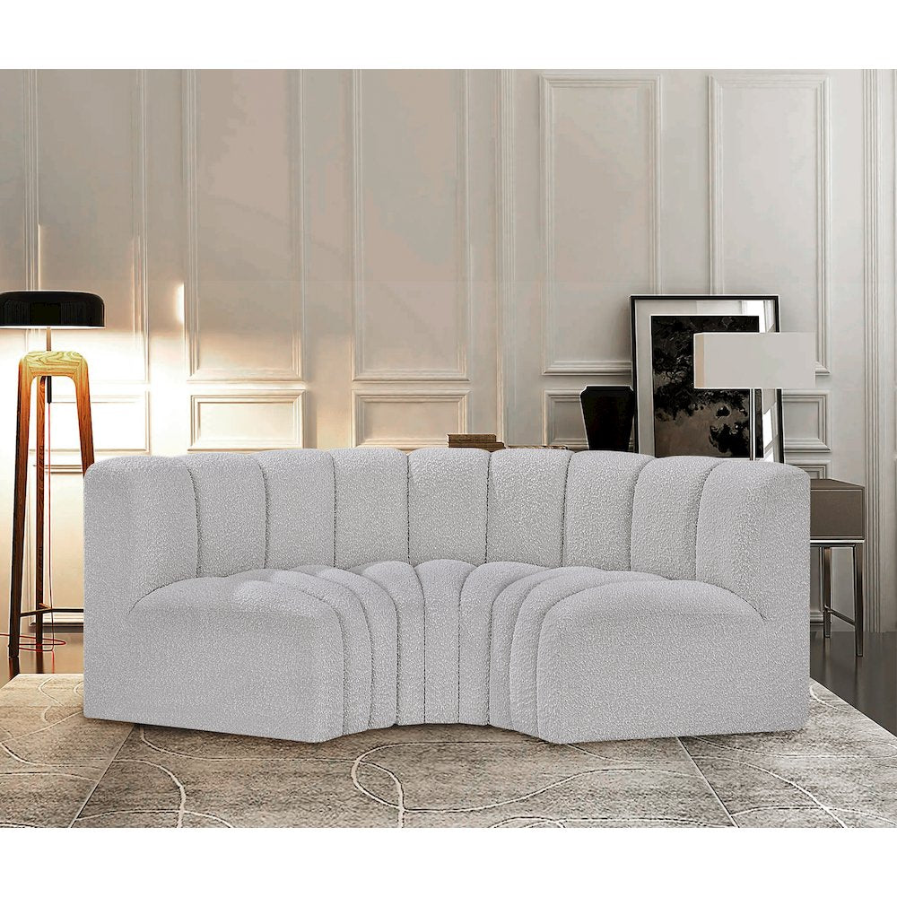 Arc Grey Boucle Fabric Modular Sofa
