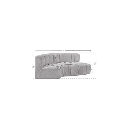 Arc Grey Boucle Fabric Modular Sofa