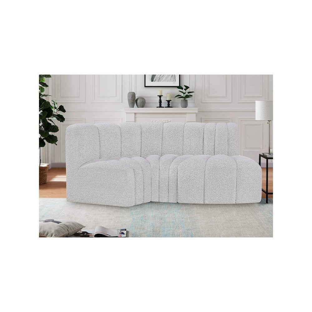 Arc Grey Boucle Fabric Modular Sofa