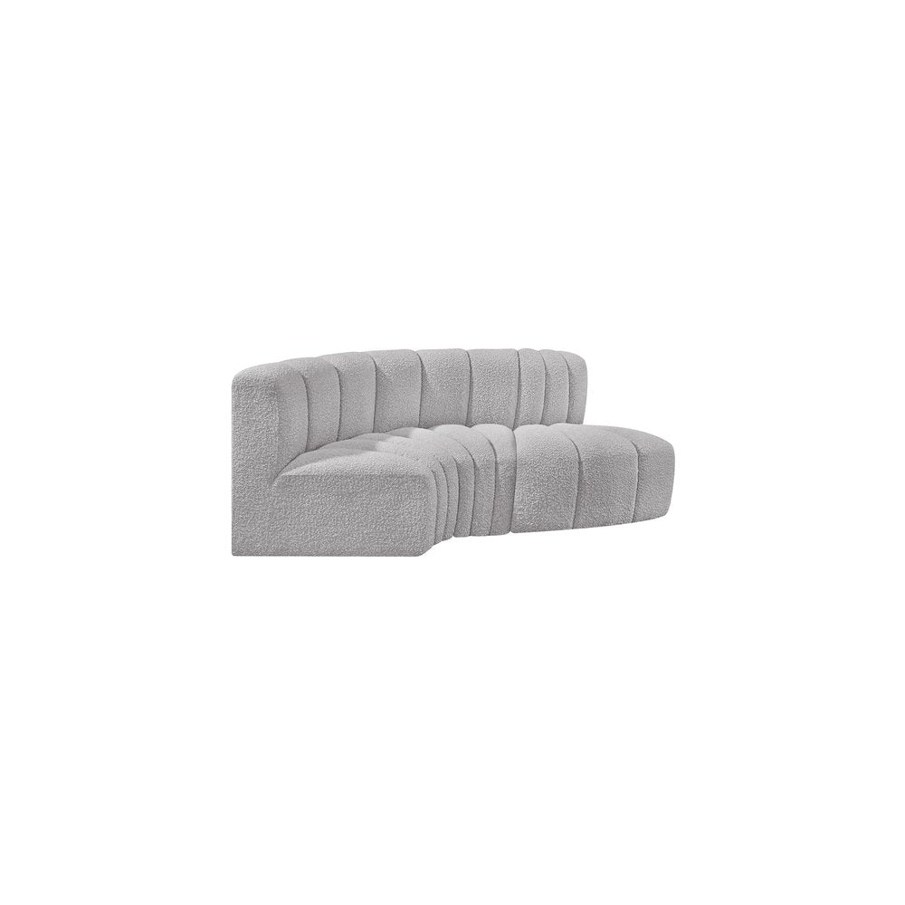 Arc Grey Boucle Fabric Modular Sofa