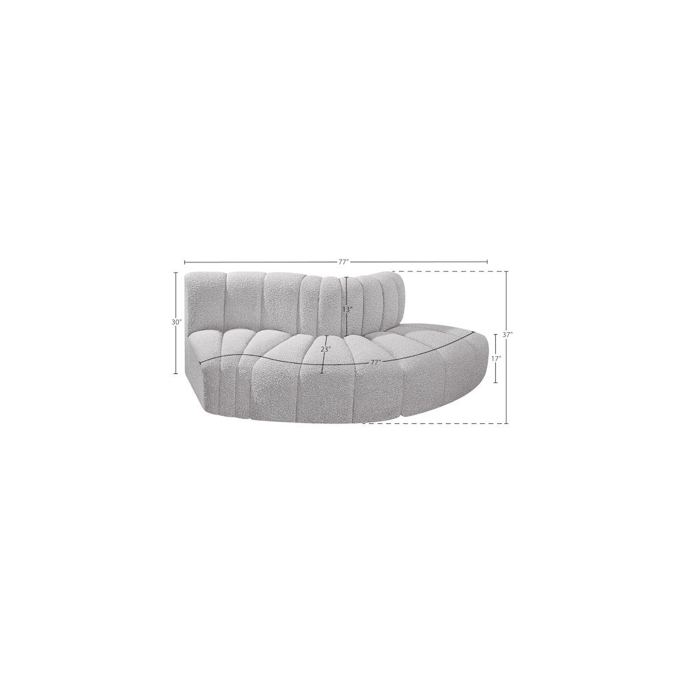 Arc Grey Boucle Fabric Modular Sofa