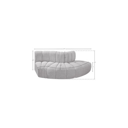 Arc Grey Boucle Fabric Modular Sofa