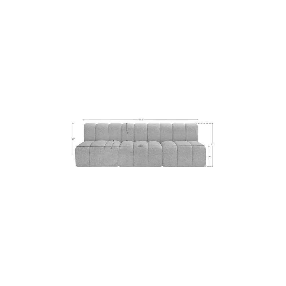 Arc Grey Boucle Fabric Modular Sofa