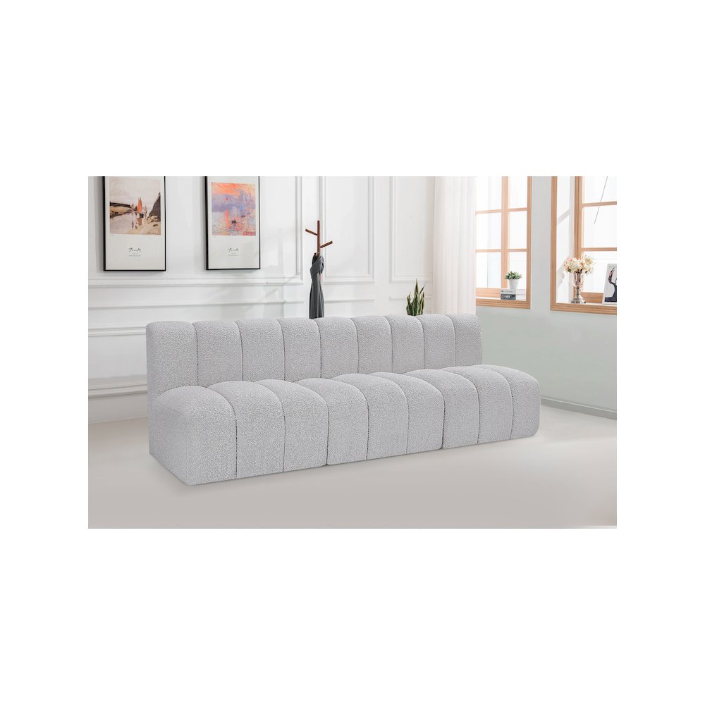 Arc Grey Boucle Fabric Modular Sofa