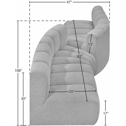 Arc Grey Boucle Fabric Modular Sofa