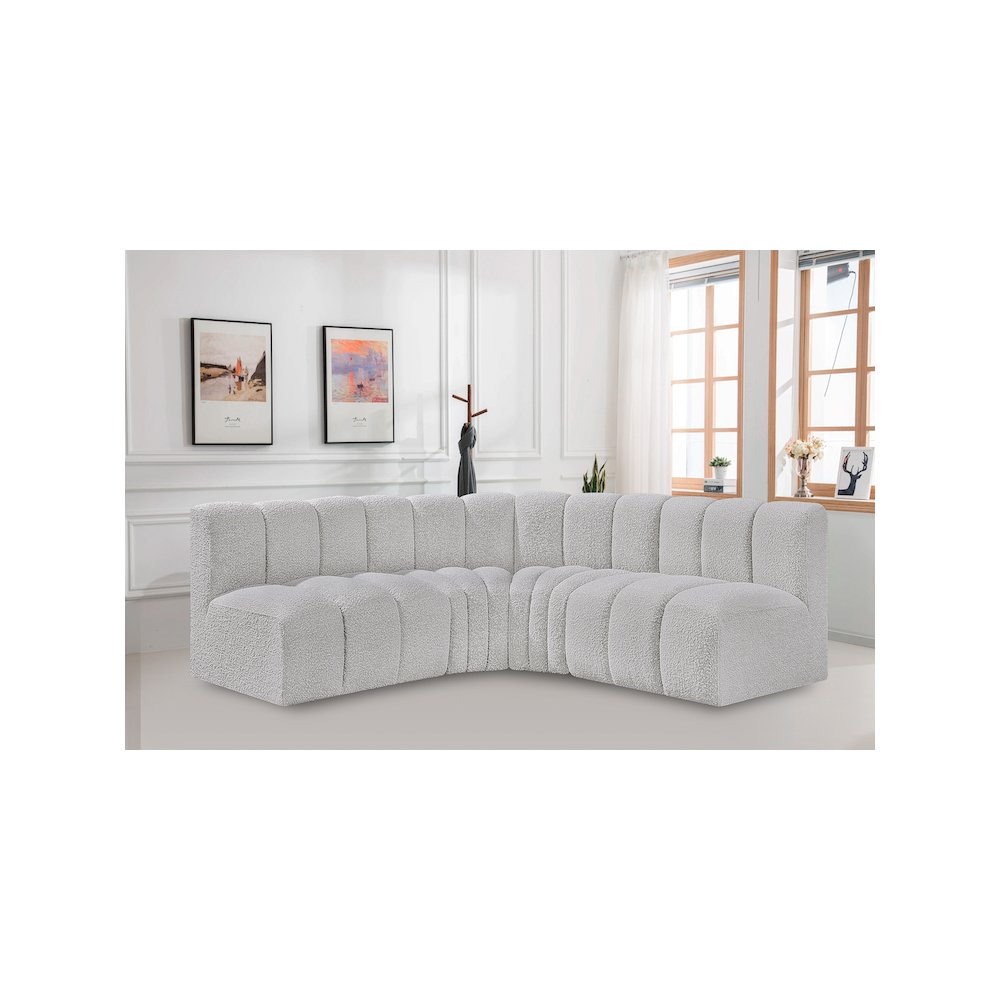 Arc Grey Boucle Fabric Modular Sofa