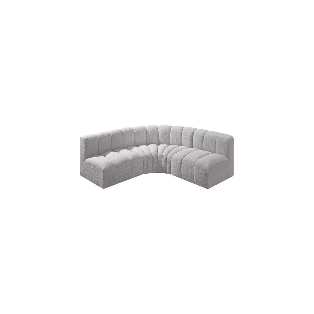 Arc Grey Boucle Fabric Modular Sofa