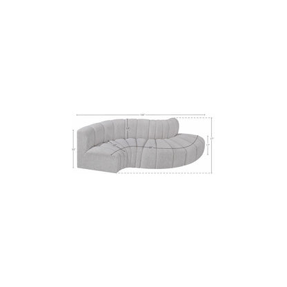 Arc Grey Boucle Fabric Modular Sofa