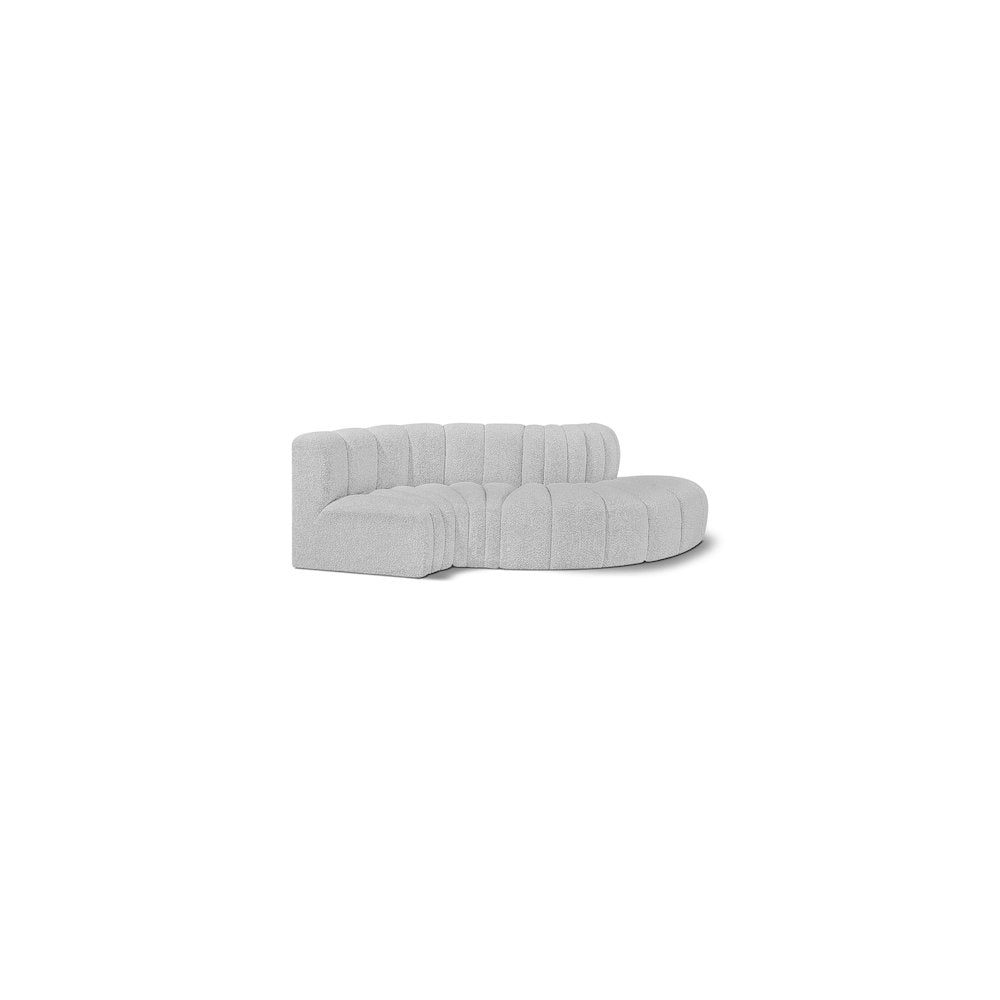 Arc Grey Boucle Fabric Modular Sofa