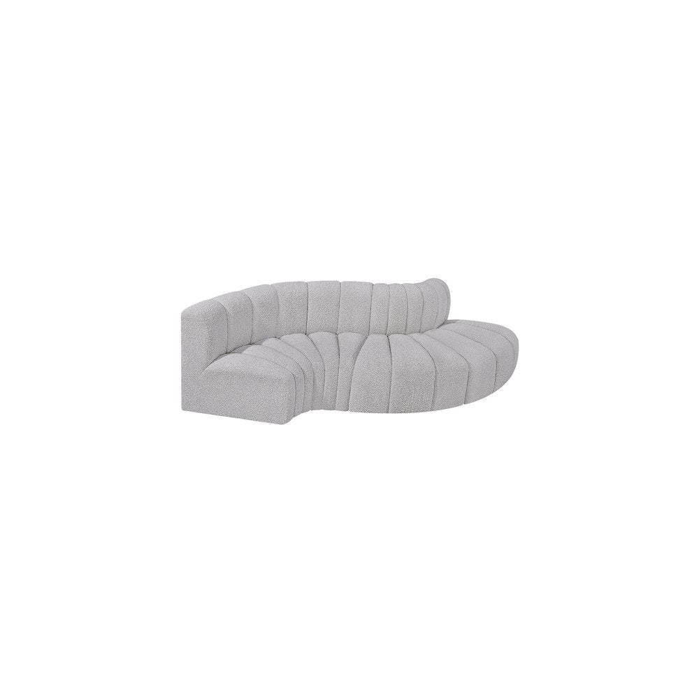 Arc Grey Boucle Fabric Modular Sofa