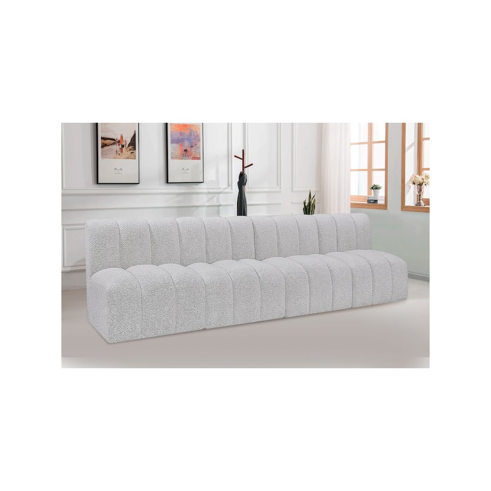 Arc Grey Boucle Fabric Modular Sofa