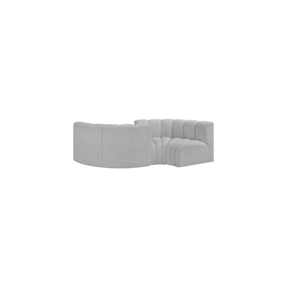 Arc Grey Boucle Fabric Modular Sofa