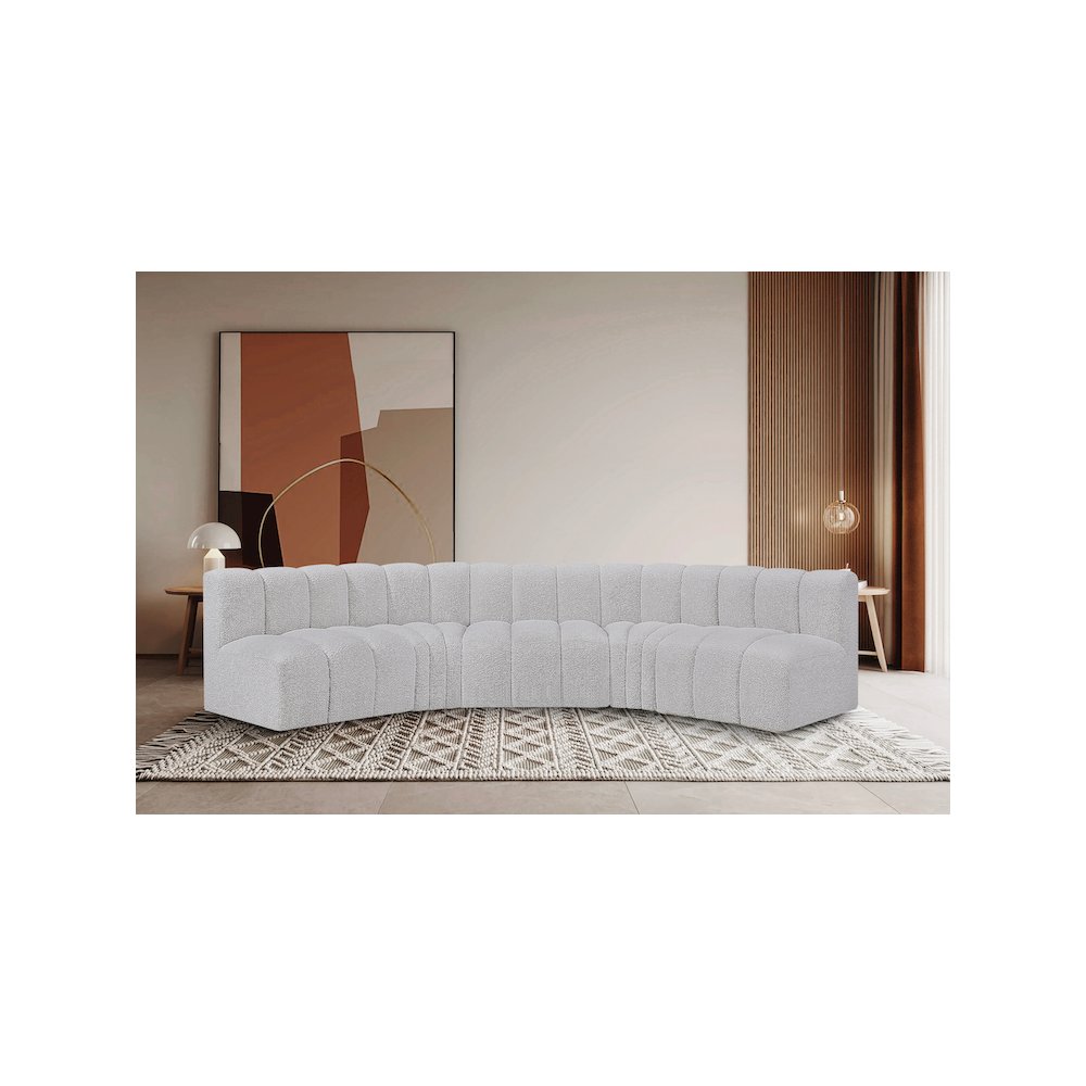 Arc Grey Boucle Fabric Modular Sofa