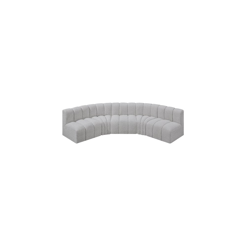 Arc Grey Boucle Fabric Modular Sofa