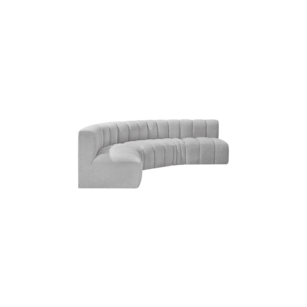 Arc Grey Boucle Fabric Modular Sofa