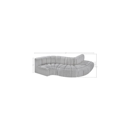 Arc Grey Boucle Fabric Modular Sofa