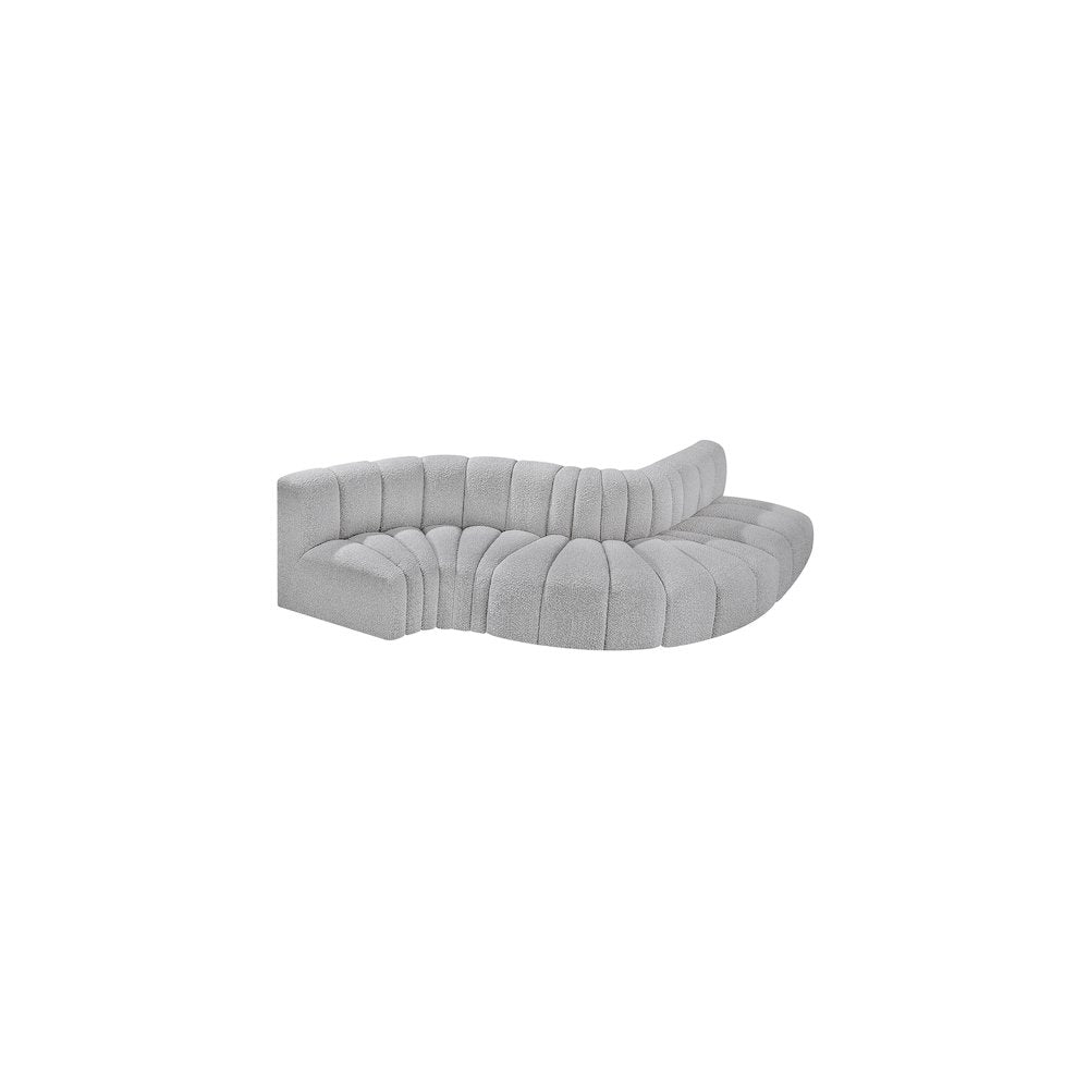 Arc Grey Boucle Fabric Modular Sofa