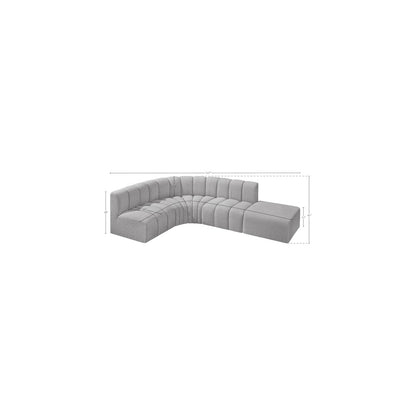 Arc Grey Boucle Fabric Modular Sofa
