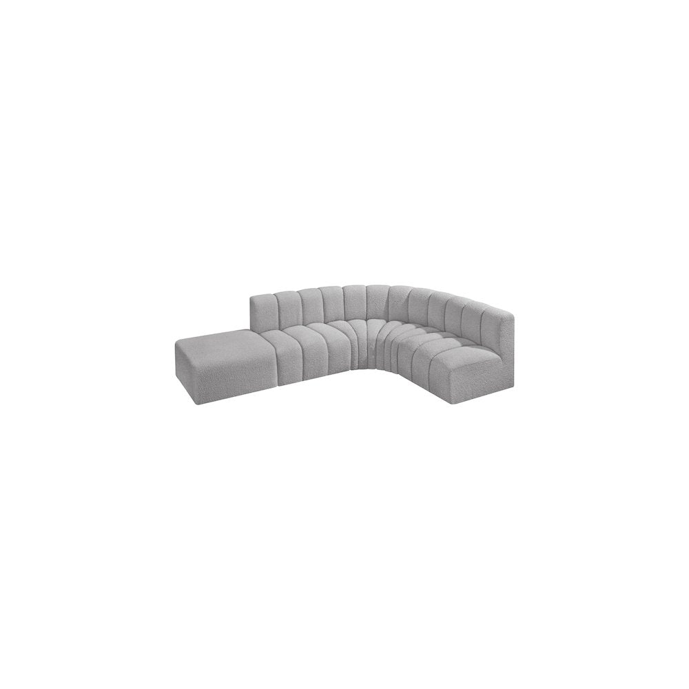 Arc Grey Boucle Fabric Modular Sofa