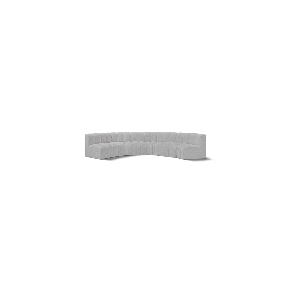 Arc Grey Boucle Fabric Modular Sofa