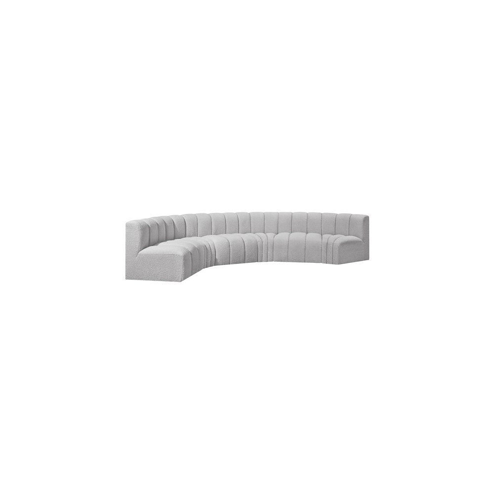 Arc Grey Boucle Fabric Modular Sofa
