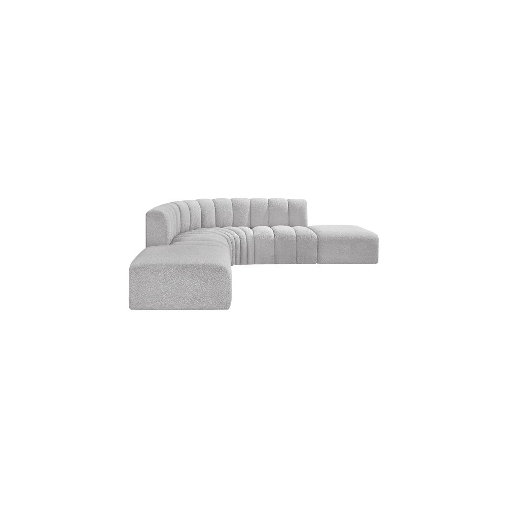 Arc Grey Boucle Fabric Modular Sofa
