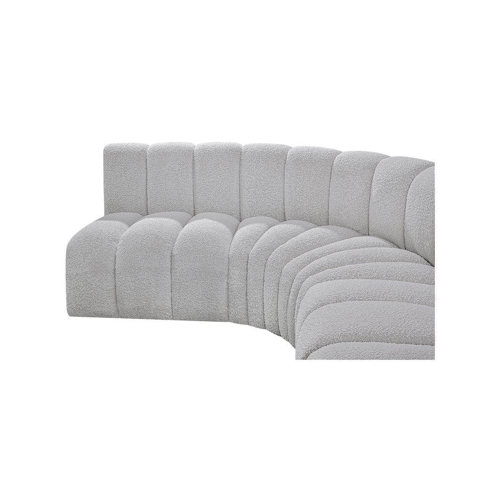 Arc Grey Boucle Fabric Modular Sofa
