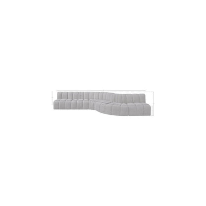 Arc Grey Boucle Fabric Modular Sofa