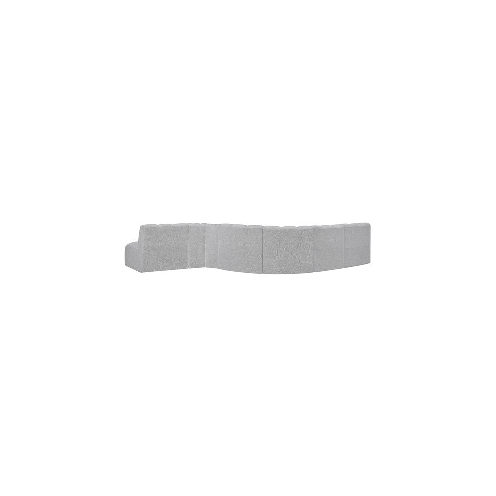 Arc Grey Boucle Fabric Modular Sofa