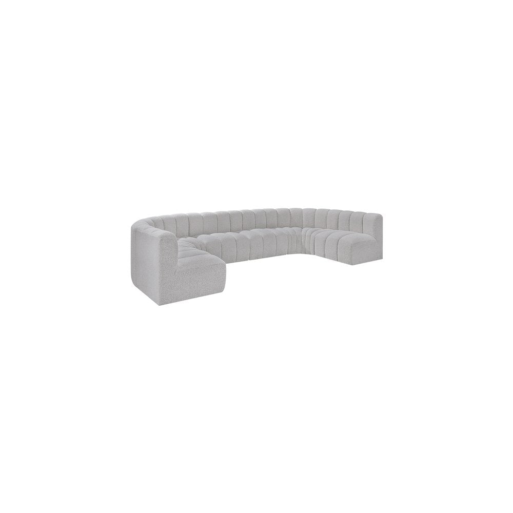 Arc Grey Boucle Fabric Modular Sofa