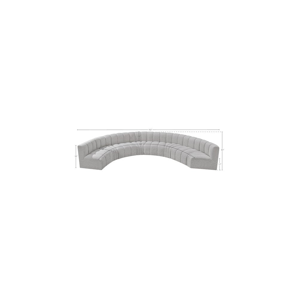 Arc Grey Boucle Fabric Modular Sofa