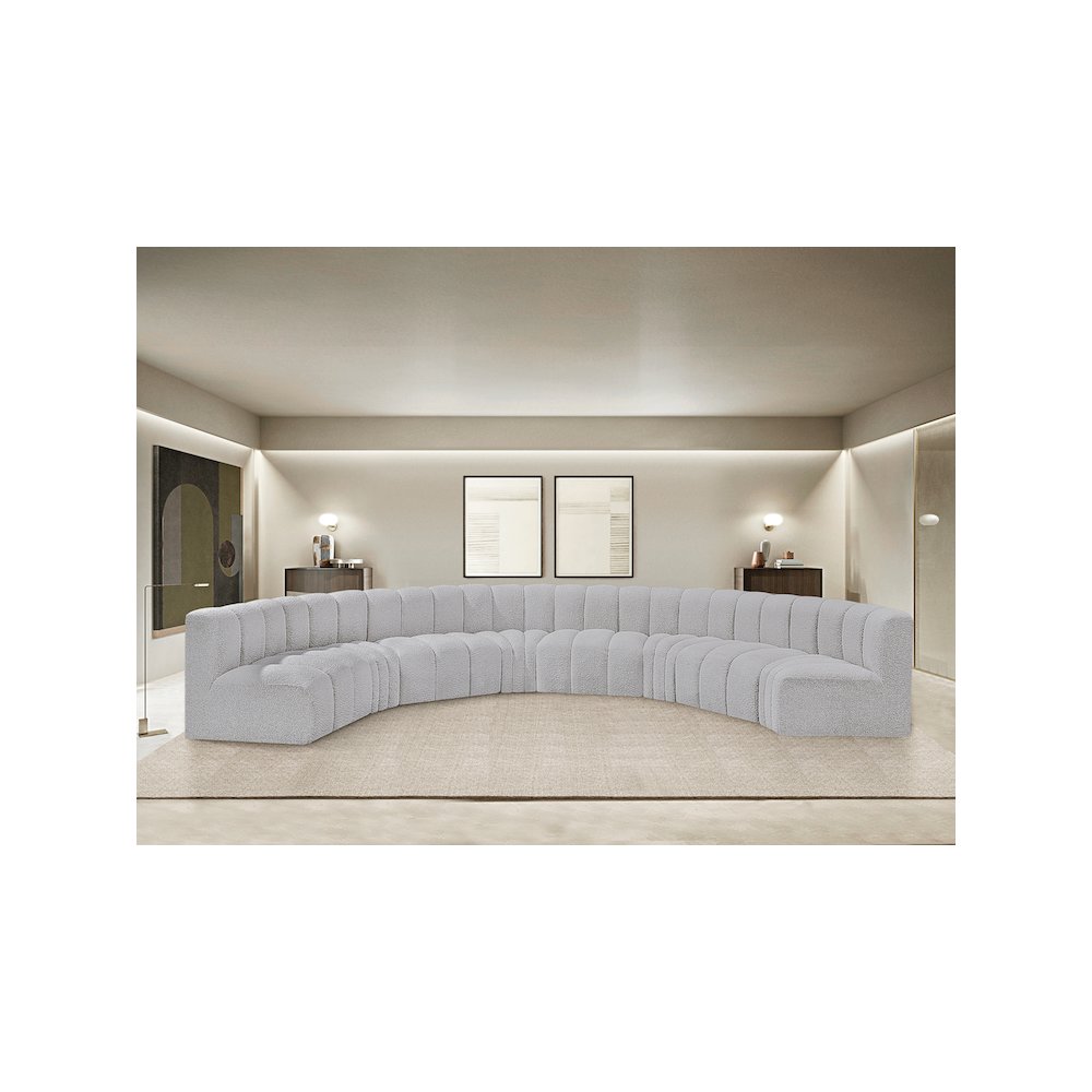 Arc Grey Boucle Fabric Modular Sofa