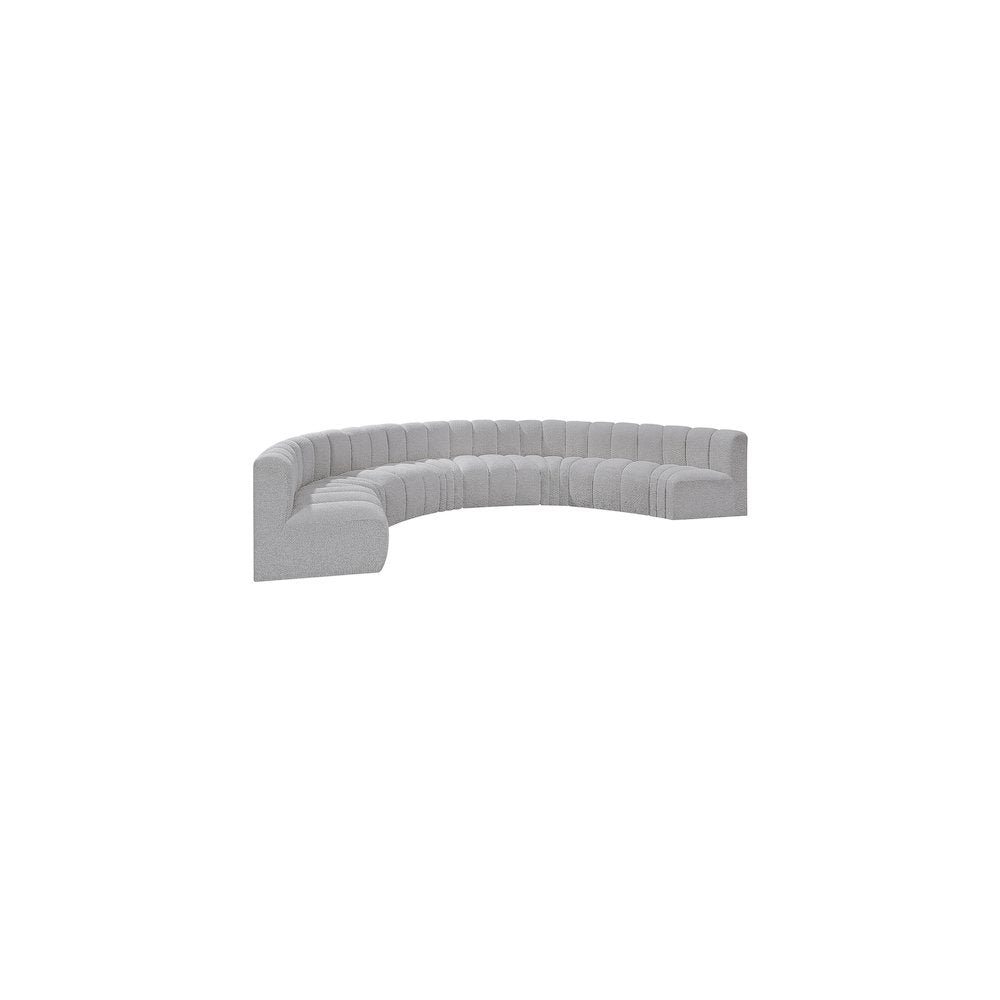 Arc Grey Boucle Fabric Modular Sofa