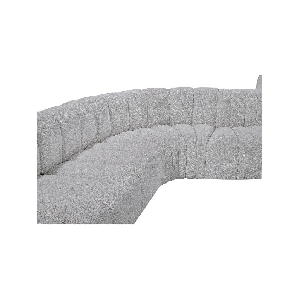 Arc Grey Boucle Fabric Modular Sofa