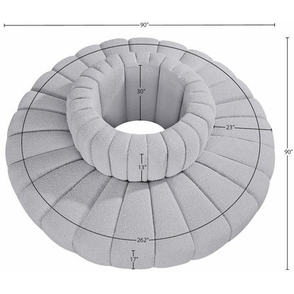 Arc Grey Boucle Fabric Modular Sofa