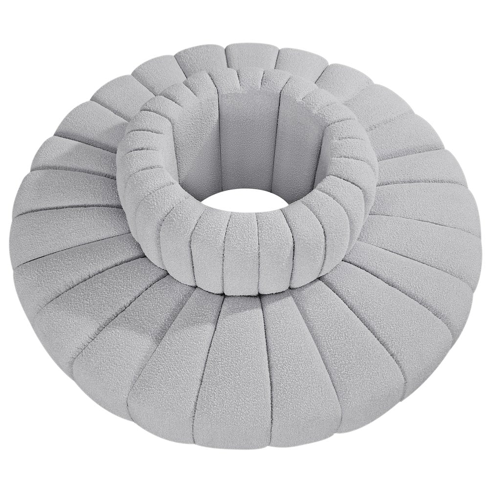 Arc Grey Boucle Fabric Modular Sofa