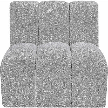 Arc Grey Boucle Fabric Straight Chair