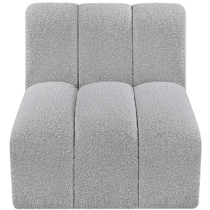 Arc Grey Boucle Fabric Straight Chair