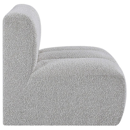 Arc Grey Boucle Fabric Straight Chair