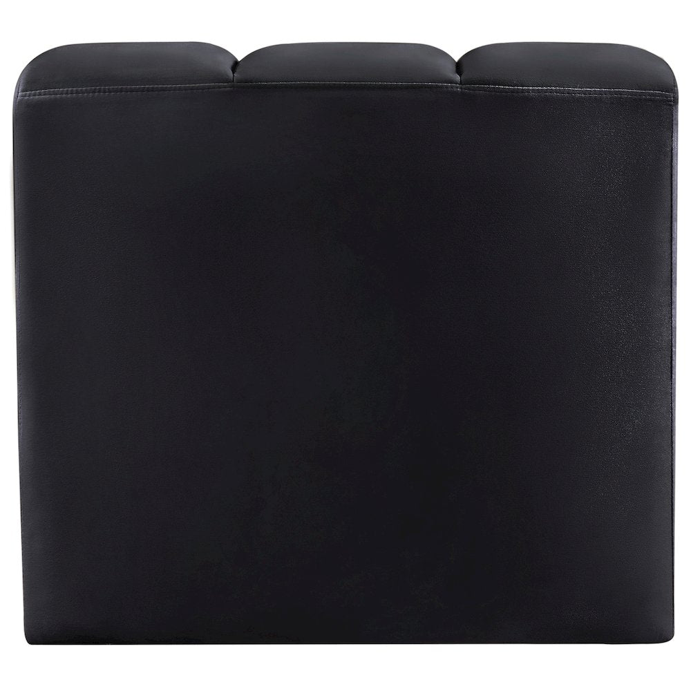 Arc Black Velvet Curved Corner