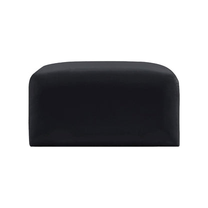 Arc Black Velvet Ottoman