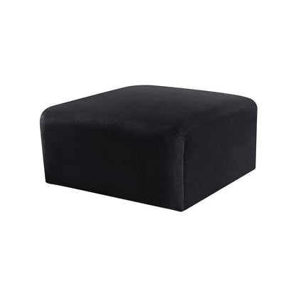 Arc Black Velvet Ottoman