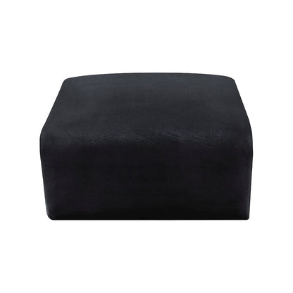 Arc Black Velvet Ottoman