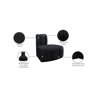 Arc Black Velvet Reverse Corner
