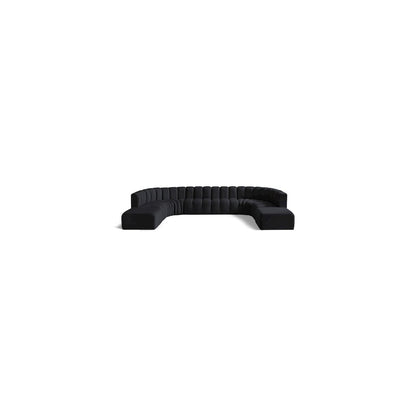 Arc Black Velvet Modular Sofa