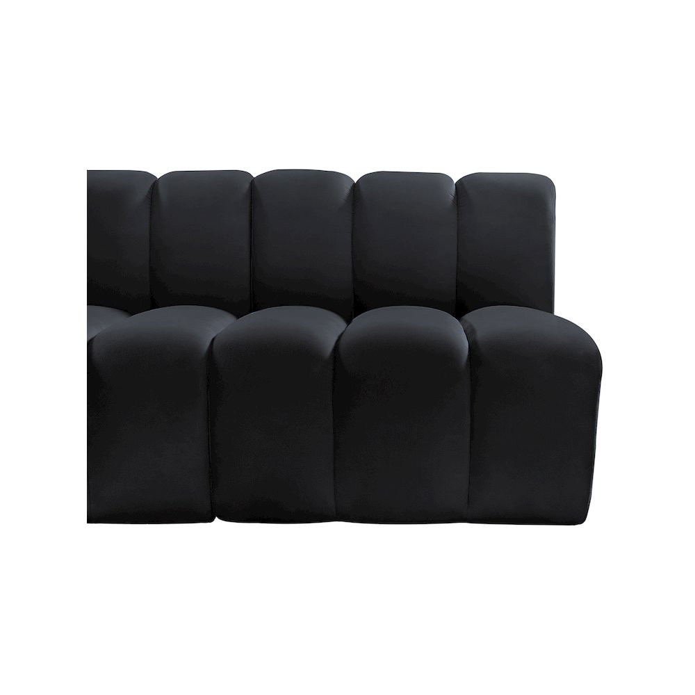 Arc Black Velvet Modular Sofa